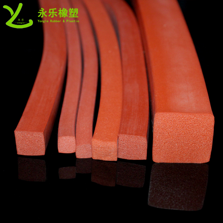 擠出硅膠密封條，耐高溫發(fā)泡硅膠條，阻燃硅膠發(fā)泡條