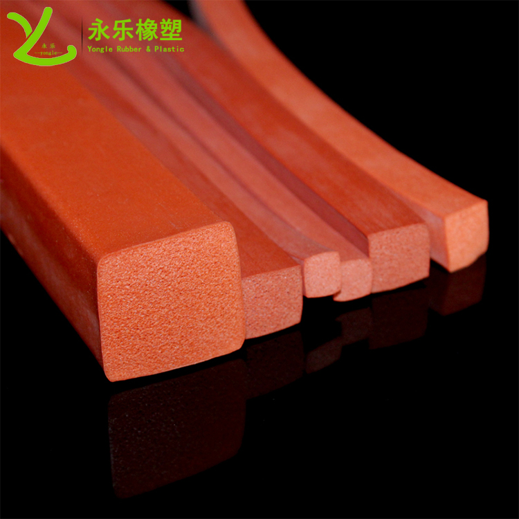 擠出硅膠密封條，耐高溫發(fā)泡硅膠條，阻燃硅膠發(fā)泡條
