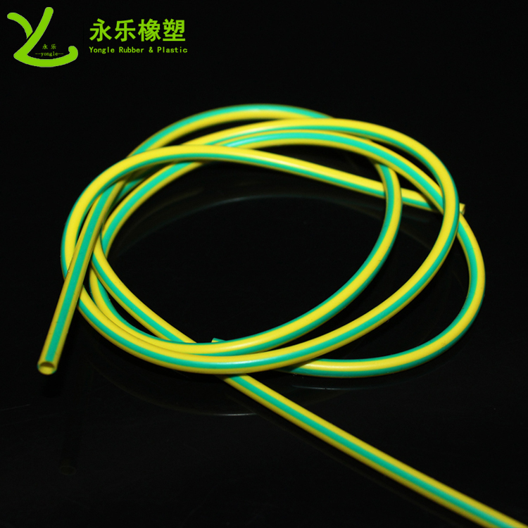 阻燃硅膠管，雙色阻燃硅膠管，黃綠絕緣硅膠管