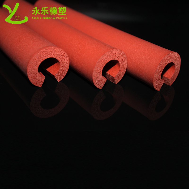 開口發(fā)泡硅膠管，耐高溫發(fā)泡硅膠管，保溫發(fā)泡硅膠管，隔熱發(fā)泡硅膠管