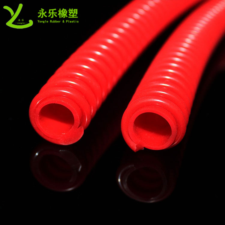 擠出醫(yī)用硅膠波紋管，紅色硅膠波紋管，耐高溫硅膠波紋管