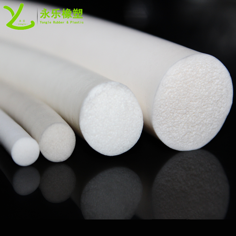 白色發(fā)泡硅膠條，無鹵發(fā)泡硅膠密封條，防水發(fā)泡硅膠密封條