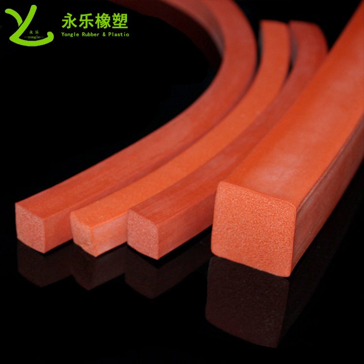 擠出硅膠密封條，耐高溫發(fā)泡硅膠條，阻燃硅膠發(fā)泡條
